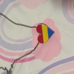 Pansexual Heart Necklace